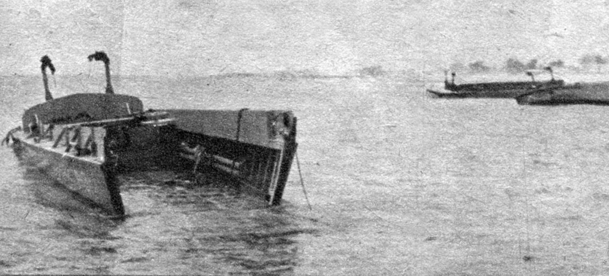 Brigade 2506 landing craft at the Bay of Pigs